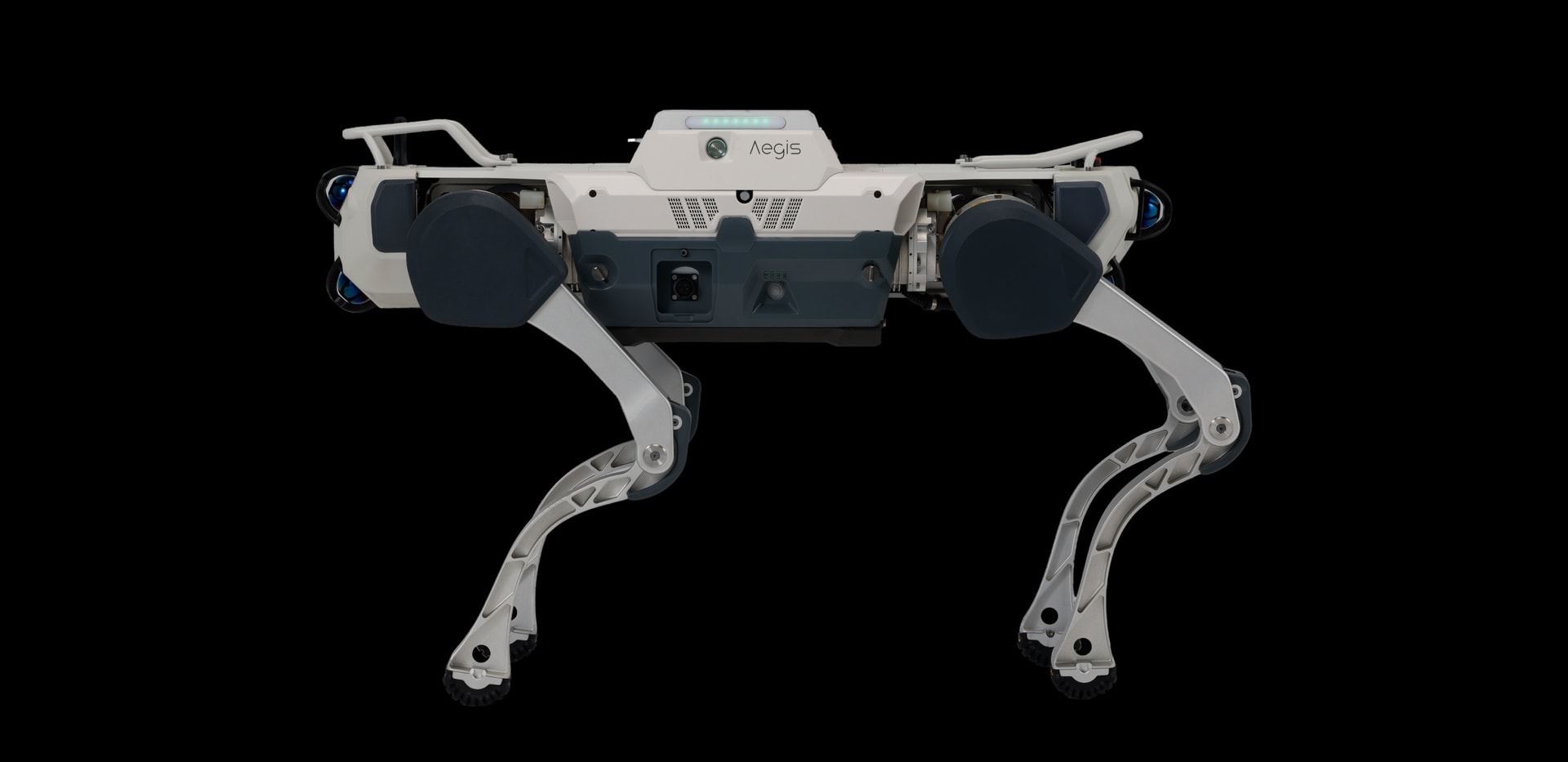 Aegis Hyper 侧身全身照，机身电量指示与电池仓